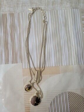 Nine west Gold Tone 2 Pendant Necklaces  Costume Jewelry, Extender